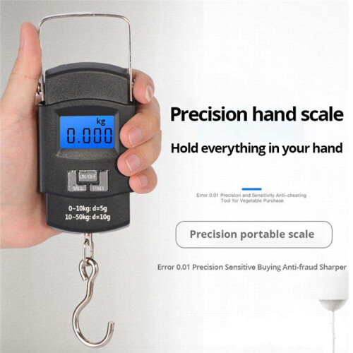 50 Kg Portable Electronic Luggage Scale Digital Display Express Scale Hook  Scale Kitchen Utensils 1