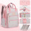 Luiertas rugzak roze, grote capaciteit, multifunctioneel 6