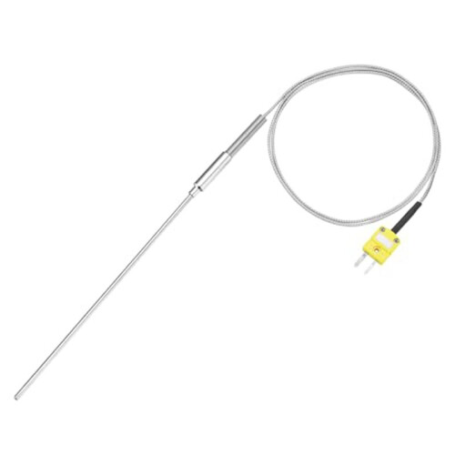 K Type Thermocouple with Plug, Meter Temperature Sensor Probe -50 to 1100C,3.3ft Wire 4x150mm