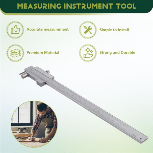 0-200mm Marking Vernier Caliper with Carbide Scriber Parallel Marking Gauging Ruler Measuring Instrument Tool 1