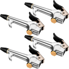 4 Pieces 1/4 NPT Lever Blow Air Nozzle Blow Dust Cleaning Blower with Rubber for Home Shop Garage Industry