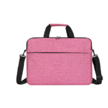 GJX Laptop Bag 15.6 Inch Waterproof Computer Bag for Men Women Shockproof Protective Travel Computer Case with Trolley Belt Rose Red