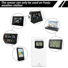 Temperature Humidity Wireless Sensor Hygrometer Electronic Digital Thermometer in/Outdoor with Weather Station Black