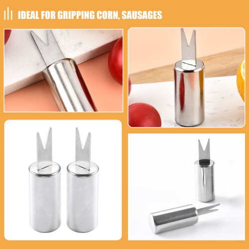 Stainless Steel Corn Holders 10-Pack 2