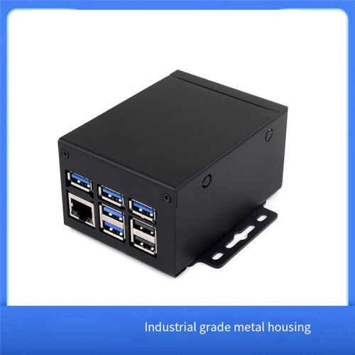 For Raspberry Pi5/5B Industrial Grade Large Space Case D for Active Cooler PCle/PoE HAT Expansion Board 1