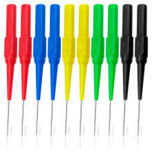 10 Pcs Test Probe Pins, Stainless Steel Insulation Non-Destructive Pin, 0.7 mm Wire Piercing Probe Pin,Multimeter Probes