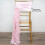 Faixa de cadeira em chiffon encaracolado rosa 1