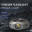 Titanium Alloy Flashlight Light Rechargeable Bright Portable with Magnet Lighting Outdoor Camping 4