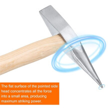 2 Pcs 9 Oz Welding Chipping Hammer Steel Tack-Hammer Electrician'S Hammer with Wooden Handle for Removing Repairing