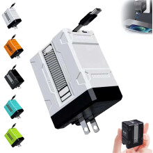 Luchtaire Fóin Intarraingthe, Luchtaire Tapa 120W2-in-1 le Cáblaí Intarraingthe, Oiriúntóir Breiseán Balla Fillte, le haghaidh Fóin,