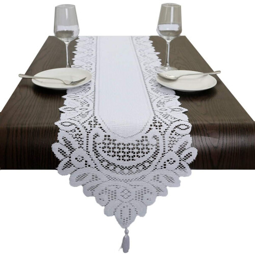 Polyester kanten tafelloper 33x180cm 1