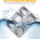 2Pack Stainless Steel Divided Plates Tray, 5Sections Rectangular Dinner Plates Control Plates, 11x8.7x1.7inch 5