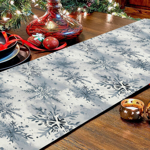 Christmas Snowflake Table Runner 13 x 90 in 2