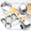 2Pack Stainless Steel Divided Plates Tray, 5Sections Rectangular Dinner Plates Control Plates, 11x8.7x1.7inch 4