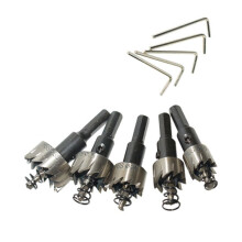 5pcs High-Speed Steel Hole Opener Electric Drill Drilling Tool Set Special Metal Hole Opener Silver