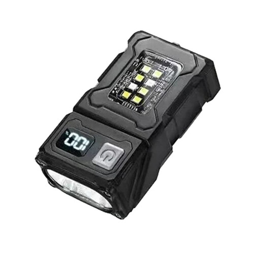USB Rechargeable LED Flashlight Portable Tail Magnet Flashlight Bright Camping Lantern Side COB Emergency Light 1