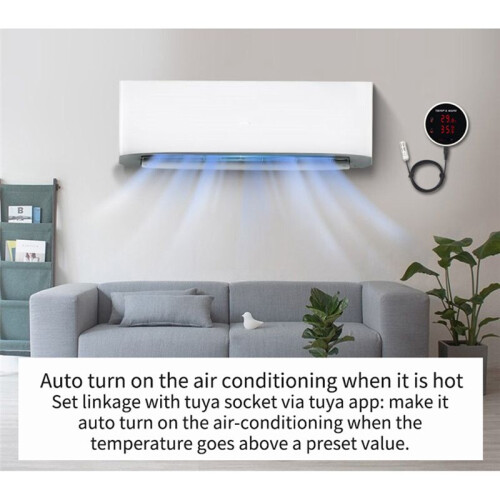 Tuya Zigbee Temperature and Humidity Sensor Alarm with LED Display for Seedling Fermentation Animal Breeding EU Plug 2
