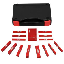 Setup Blocks Woodworking Height Gauge Set 15 Pcs of Set Bars, Router Table and Table Saw Accessories Red
