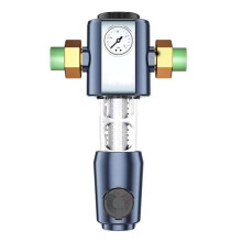 Cleaning Pre Filter with Pressure Gauge 360 High-Pressure Backwash Filtration System Reusable Whole House Filter B