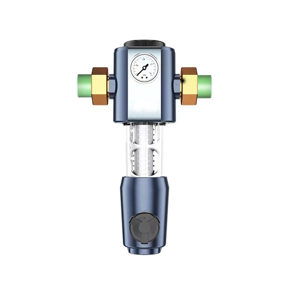 Cleaning Pre Filter With Pressure Gauge 360 High-Pressure Backwash Filtration System Reusable Whole House Filter B Red 6031969029867