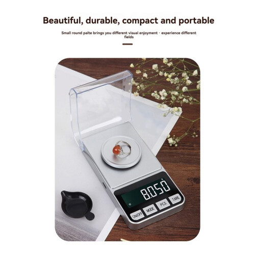 USB Charging High Precision Carat Scale Jewelry Scale Medicinal Materials Multi-Function Electronic Scale Silver 2