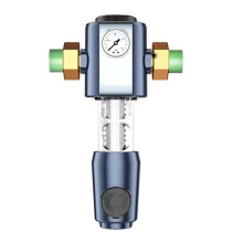 Cleaning Pre Filter with Pressure Gauge 360 High-Pressure Backwash Filtration System Reusable Whole House Filter A