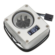 PC Water Cooling Flow Meter Indicator 12V Small 3pin Interface G1/4 Thread Pom Rustproof Computer Flow Meter Silver