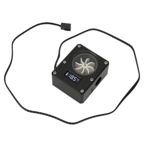 PC Water Cooling Flow Meter Indicator 12V Small 3pin Interface G1/4 Thread Pom Rustproof Computer Flow Meter Silver 1