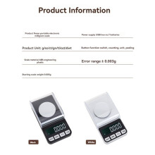 USB Charging High Precision Carat Scale Jewelry Scale Medicinal Materials Multi-Function Electronic Scale Silver