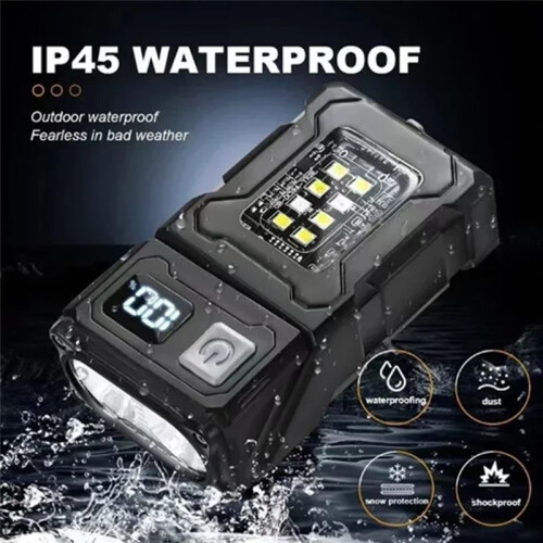 USB Rechargeable LED Flashlight Portable Tail Magnet Flashlight Bright Camping Lantern Side COB Emergency Light 2