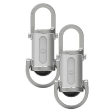 Torch, Pocket Sized Lumilinks Torch, 3 in 1 Flashlight & Power Bank & Keychain Silver