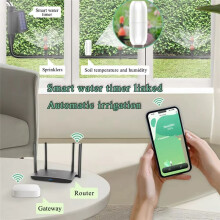 Tuya Zigbee Kabelloser Intelligenter Bodentemperatur-Feuchtigkeitstester, Echtzeit-Mobiltelefon-App für die Bepflanzung Von Garten- und Ackerflächen