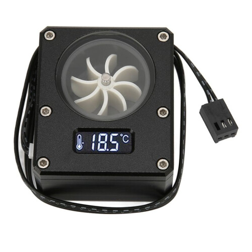 PC Water Cooling Flow Meter Indicator 12V Small 3pin Interface G1/4 Thread Pom Rustproof Computer Flow Meter Black 1