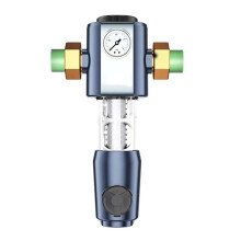 Cleaning Pre Filter with Pressure Gauge 360 High-Pressure Backwash Filtration System Reusable Whole House Filter D