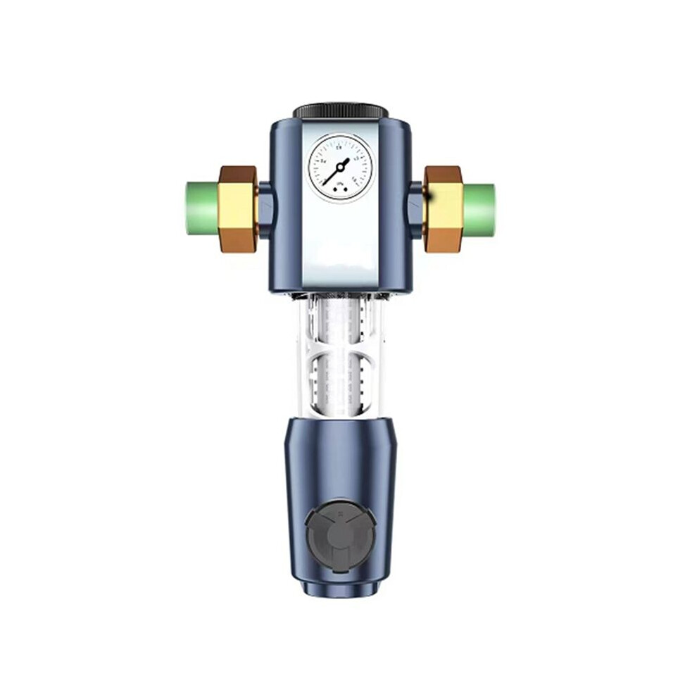 Cleaning Pre Filter With Pressure Gauge 360 High-Pressure Backwash Filtration System Reusable Whole House Filter D Red 4713175959030