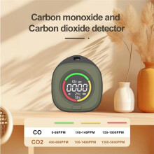 4 in 1 CO CO2 Detector Alarm Temp Humidity Sensor HD LCD Display CO CO2 Temperature Humidity Detector for Indoor Outdoor