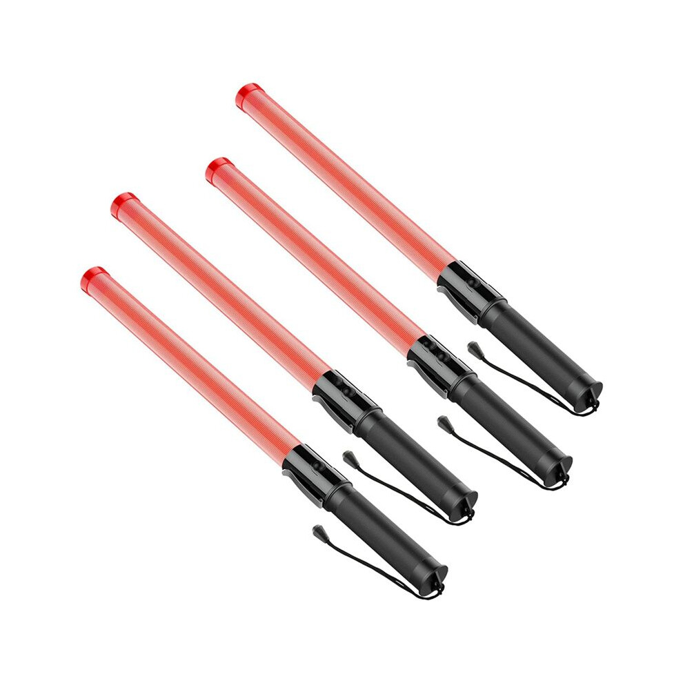 4Pack Traffic Wand 21Inch Led Traffic Control Wand Safety Wand With 2Flashing Modes Air Marshaling Signal Wand Light 4712530371579