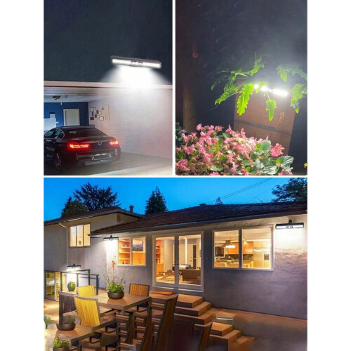 2-Piece Solar Motion Sensor Wall Light Set IP65 2