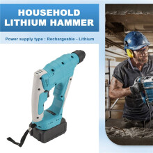 Perceuse à Percussion Sans Fil SDS- pour Maçonnerie en Béton, Pierres, Marteau au Lithium Domestique, Prise UE