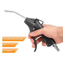 8pcs Air Blow-Gun High Flow Air Compressor Blow-Gun with 1/4inch NPT Male Air Plug and Angled Bent