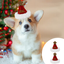 Kerstmuts voor honden, katten, konijnen en beeldjes – Kleine kerstoutfit, geschikt voor huisdieren