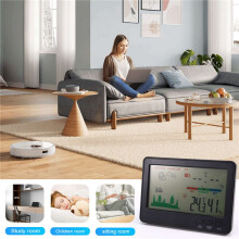 Indoor Outdoor Thermometer and Hygrometer Wireless Weather Stations with 328Ft/100M Range, Temperature and Humidity