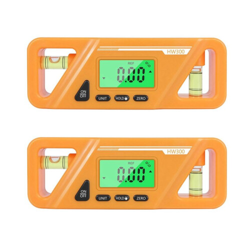 2pcs Digital Protractor Inclinometer Level Inclinometer Measuring Inclinometer 90 Degree Digital Inclinometer