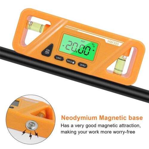 2pcs Digital Protractor Inclinometer Level Inclinometer Measuring Inclinometer 90 Degree Digital Inclinometer