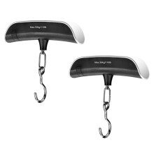 2pcs Hook Said Electronic Scales Portable Household Scales Spring Luggage Scales Maximum Weighing 50KG