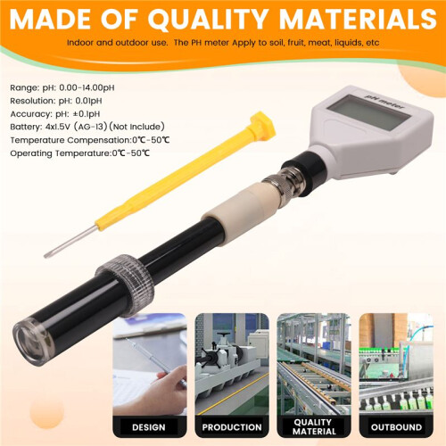 PH-98211 Digital Multipurpose PH Meter Acidity Meter PH Tester Soil Meter Tester with White Backlight 2