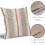 Conjunto de 2 capas de almofada boho marrom, vermelho e cinza, 45x45 cm (18x18 polegadas). 5
