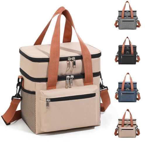 Isolierte Lunchtasche 27,5 x 25 x 18 cm, Doppelfach