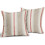 Conjunto de 2 capas de almofada boho marrom, vermelho e cinza, 45x45 cm (18x18 polegadas). 2