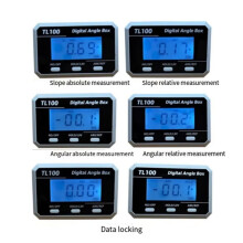 TL100 Horizontal Angle Meter Protractor Pitch Gauge Digital Angle Box High-Precision Electronic Inclinometer Model